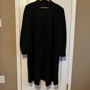Classic Black Double-Breasted Trench Coat